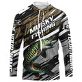 Musky Fishing Grass Camo Custom Long Sleeve, Muskie Uv Protection Tournament Fishing