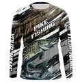Pike Fishing Grass Camo Custom Long Sleeve, Pike Uv Protection Tournament Fishing
