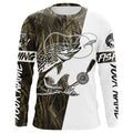 Custom Pike Fishing Tattoo Grass Camo Long Sleeve Tournament Fishing, Pike Fishing