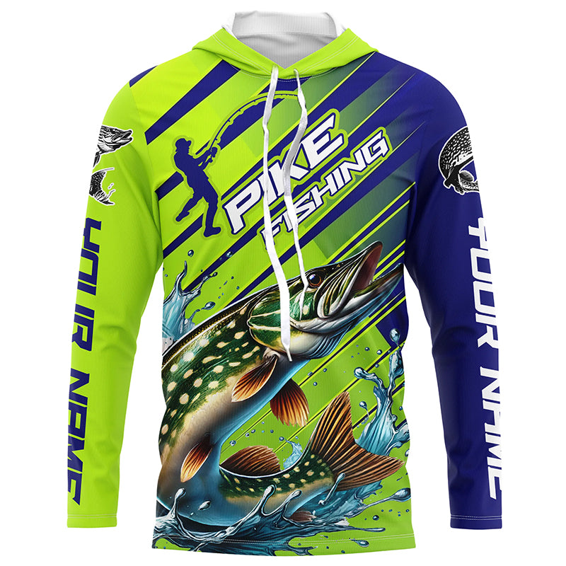 Custom Pike Fishing Uv Protection Long Sleeve, Pike Tournament Fishing