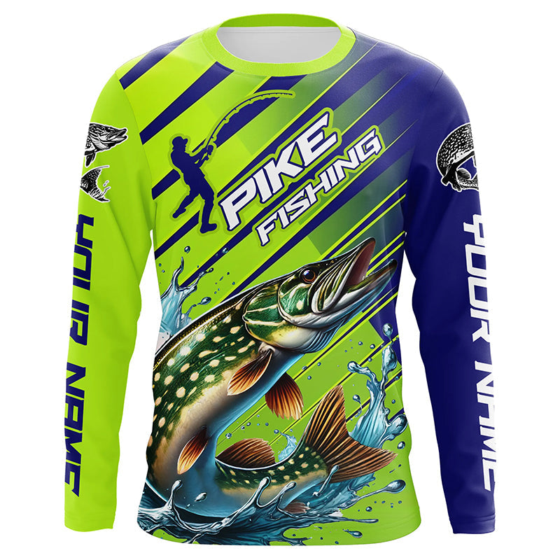 Custom Pike Fishing Uv Protection Long Sleeve, Pike Tournament Fishing