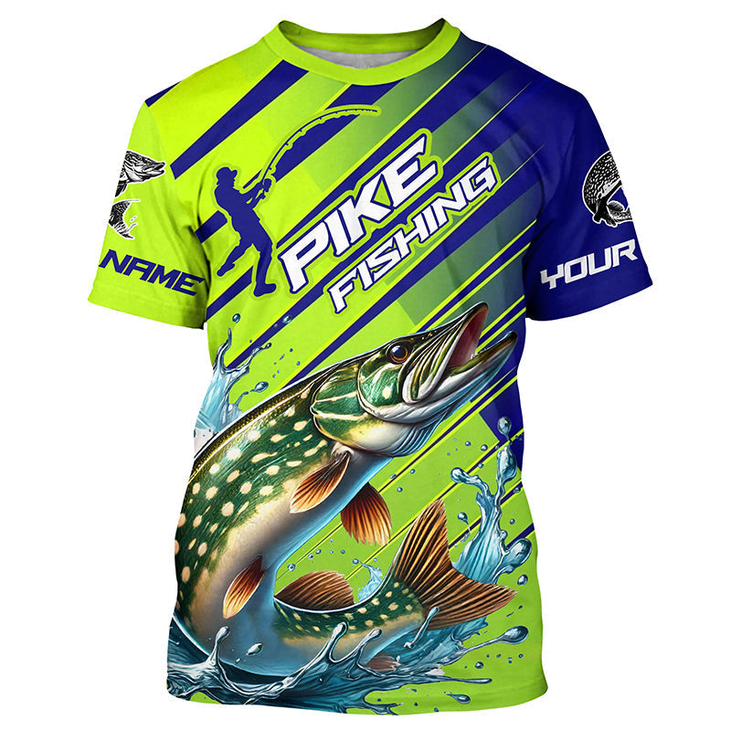 Custom Pike Fishing Uv Protection Long Sleeve, Pike Tournament Fishing