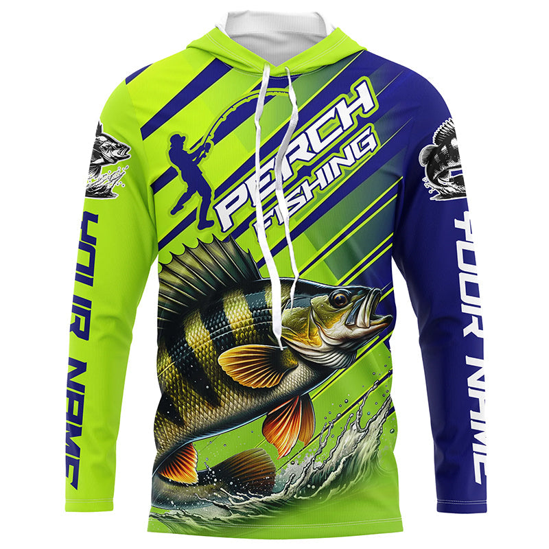Custom Perch Fishing Uv Protection Long Sleeve, Perch Tournament Fishing