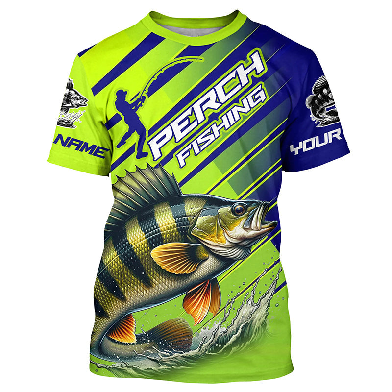 Custom Perch Fishing Uv Protection Long Sleeve, Perch Tournament Fishing
