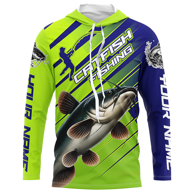 Custom Catfish Fishing Uv Protection Long Sleeve, Catfish Tournament Fishing