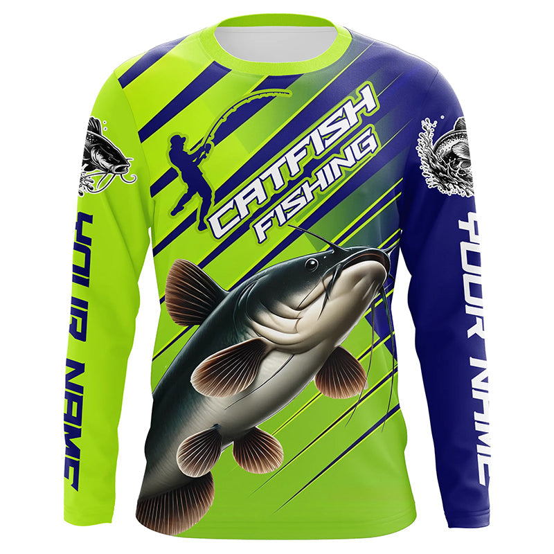 Custom Catfish Fishing Uv Protection Long Sleeve, Catfish Tournament Fishing