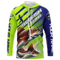 Personalized Redfish Fishing Tournament, Long Sleeve Performance In Blue and Green