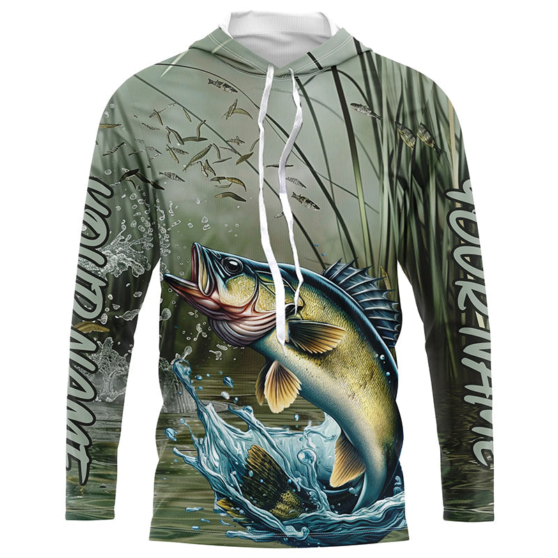 Walleye Fishing Custom 3D All Over Printed Long Sleeve, Walleye Fisherman
