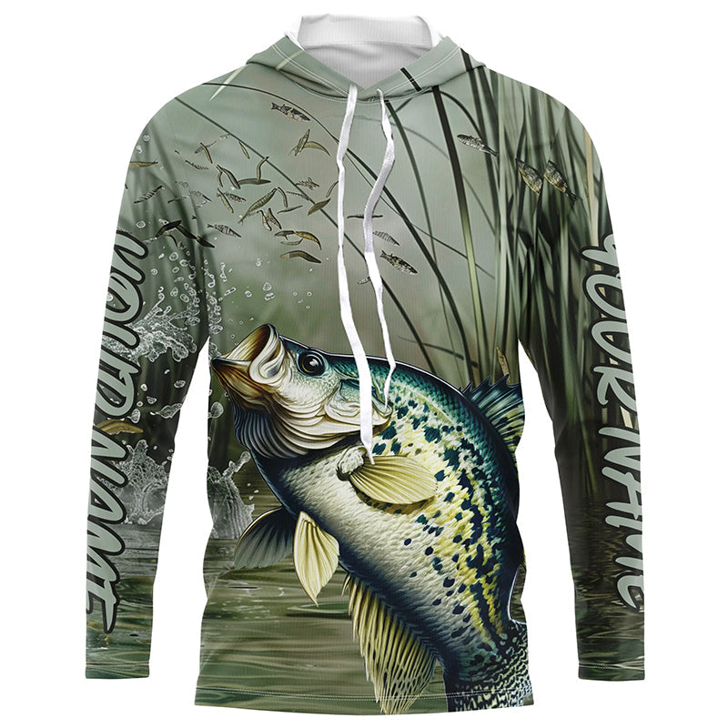 Crappie Fishing Custom 3D All Over Printed Long Sleeve, Crappie Fisherman