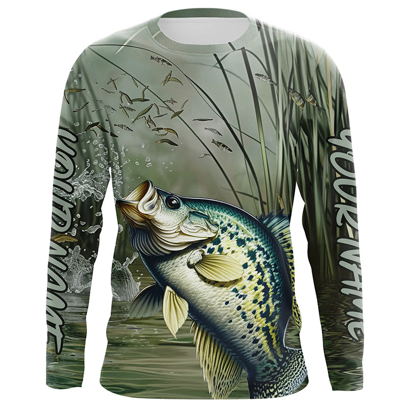 Crappie Fishing Custom 3D All Over Printed Long Sleeve, Crappie Fisherman