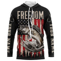 Personalized Patriotic Walleye Long Sleeve Fishing, American Flag Fishing