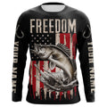 Personalized Patriotic Walleye Long Sleeve Fishing, American Flag Fishing