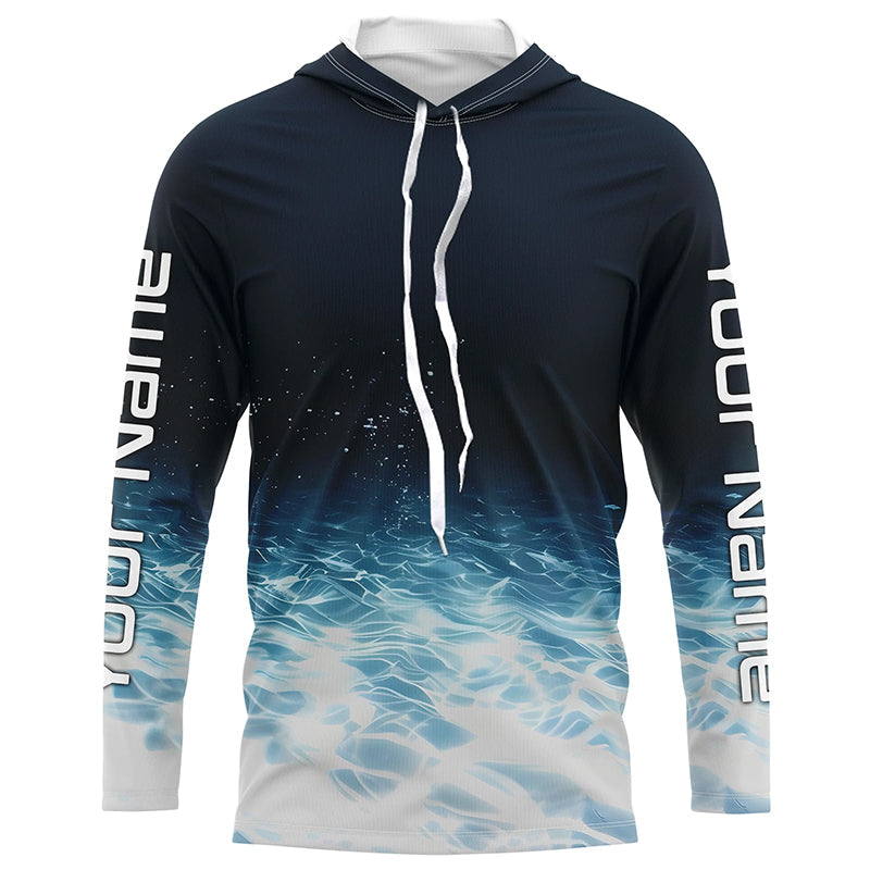 Underwater Background Long Sleeve Uv Protection Fishing, Personalized Fishing
