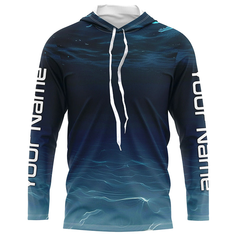 Underwater Background Long Sleeve Uv Protection Fishing, Personalized Fishing