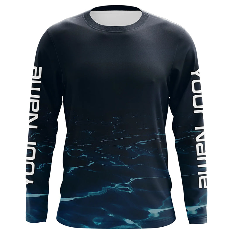 Underwater Background Long Sleeve Uv Protection Fishing, Personalized Fishing