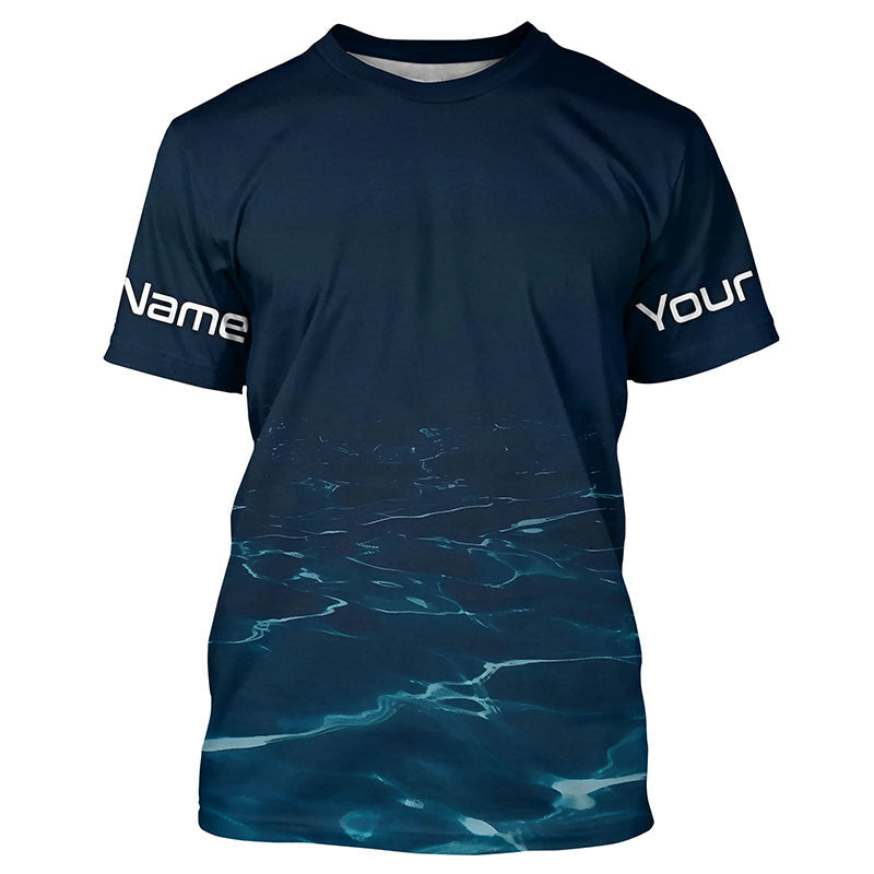 Underwater Background Long Sleeve Uv Protection Fishing, Personalized Fishing