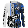 Walleye Fishing Custom Long Sleeve Tournament, Walleye Fishing | Water Blue Camo