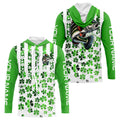 Personalized St Patrick'S Day Bass Long Sleeve Fishing, Patriotic Bass Fishing