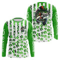 Personalized St Patrick'S Day Bass Long Sleeve Fishing, Patriotic Bass Fishing
