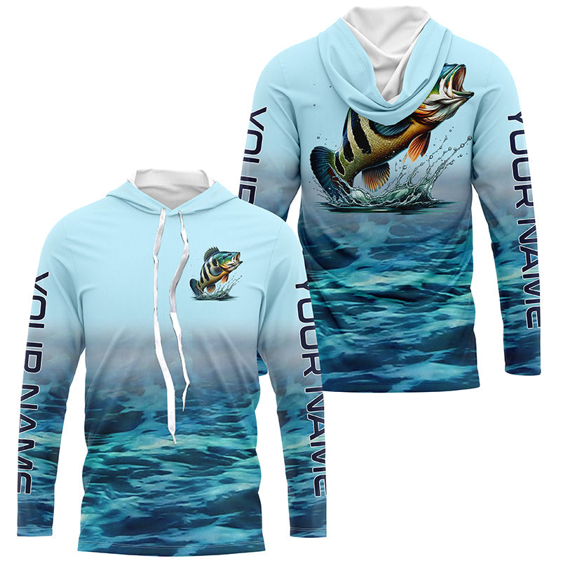 Peacock Bass Fishing Custom Performance Fishing Gear, Peacock Bass Long Sleeve Fishing