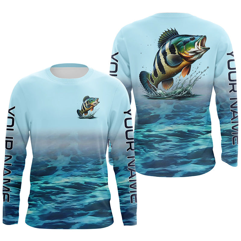 Peacock Bass Fishing Custom Performance Fishing Gear, Peacock Bass Long Sleeve Fishing