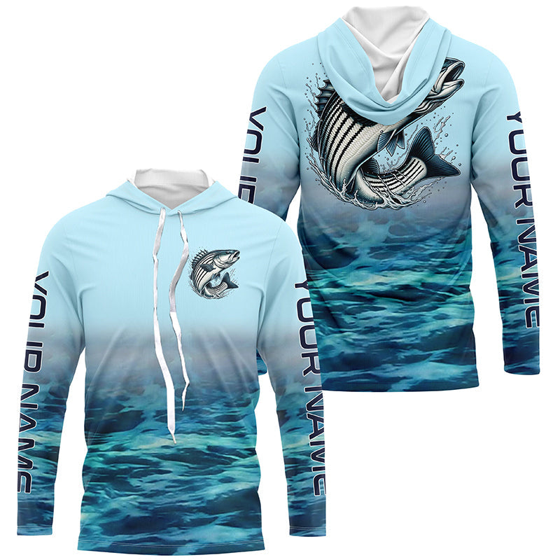 Striped Bass Fishing Custom Performance Fishing Gear, Striper Long Sleeve Fishing