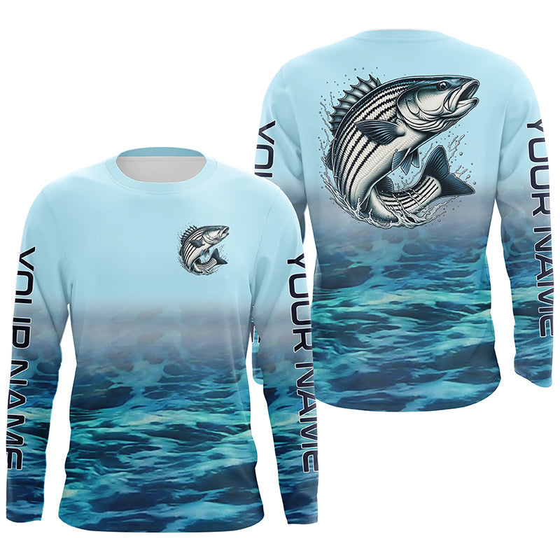 Striped Bass Fishing Custom Performance Fishing Gear, Striper Long Sleeve Fishing