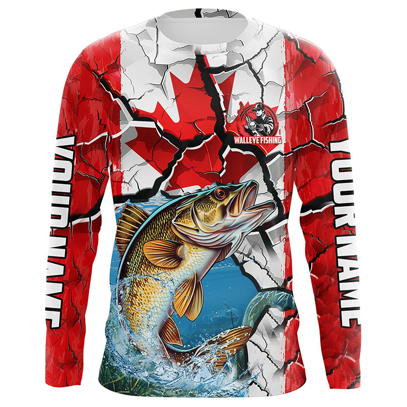 Personalized Canada Flag Walleye Fishing, Walleye Fishing Tournament