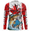Personalized Canada Flag Walleye Fishing, Walleye Fishing Tournament