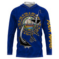 NewHampshire Flag 3D Fish Hook UV Protection Custom Long Sleeve performance Fishing IPHW498