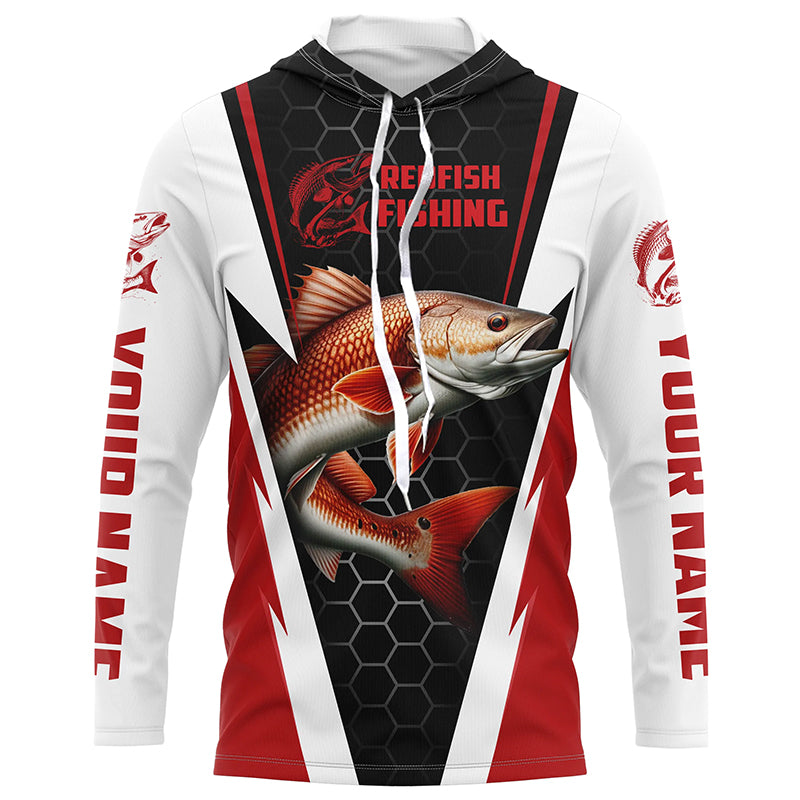 Custom Redfish Fishing, Redfish Fishing Long Sleeve Fishing Tournament | Red
