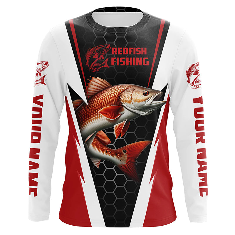 Custom Redfish Fishing, Redfish Fishing Long Sleeve Fishing Tournament | Red