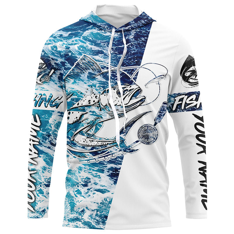 Personalized Mahi Mahi Long Sleeve Uv Protection Fishing, Mahi Mahi Saltwater Fishing