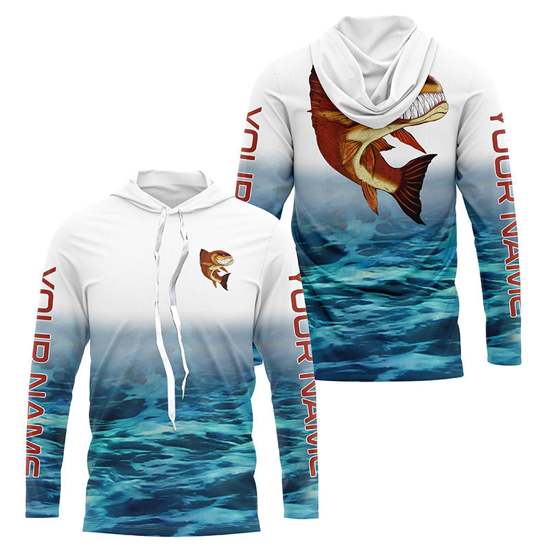Angry Redfish Custom Long Sleeve Fishing, Redfish Puppy Drum Performance Fishing