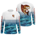 Angry Redfish Custom Long Sleeve Fishing, Redfish Puppy Drum Performance Fishing