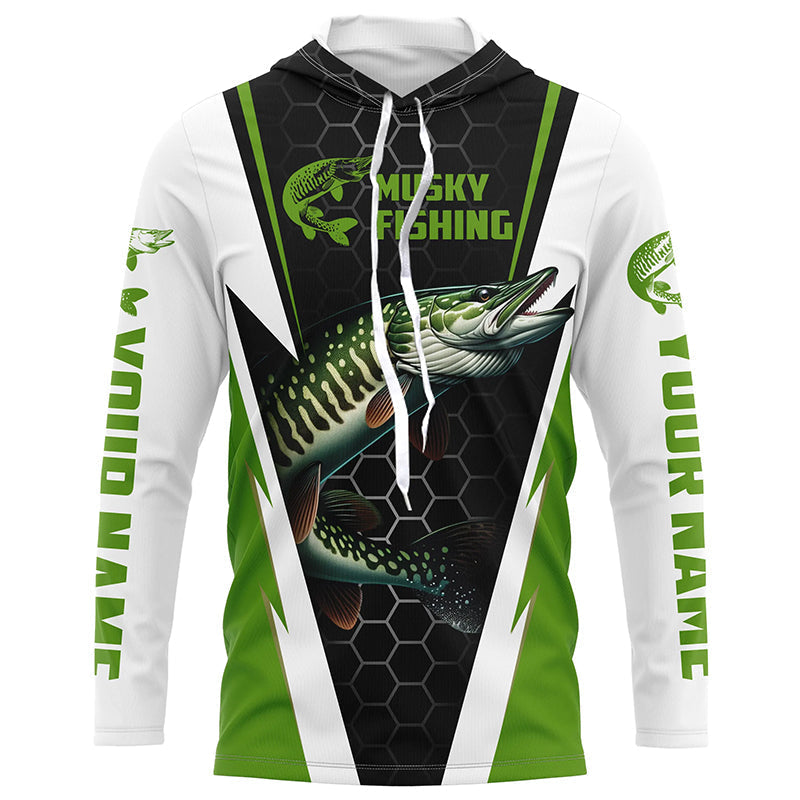 Personalized Musky Fishing Long Sleeve Tournament Fishing, Musky Fishing |Green