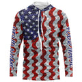 Personalized American Flag Long Sleeve Fishing Uv Protection, Patriotic Fishing Apparel