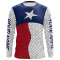 Personalized Texas Flag Long Sleeve Fishing Uv Protection, Patriotic Fishing Apparel