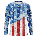 American Flag Custom Long Sleeve Uv Protection Fishing, Patriotic Fishing