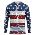 American Flag Custom Long Sleeve Uv Protection Fishing, Patriotic Fishing