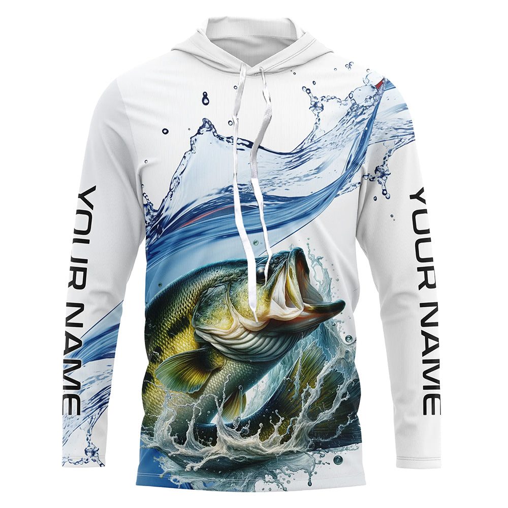 Largemouth Bass Fishing Custom Long Sleeve Tournament Fishing, Bass Fishing