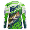 Personalized Bass master Fishing, Largemouth Bass Long sleeve performance Fishing