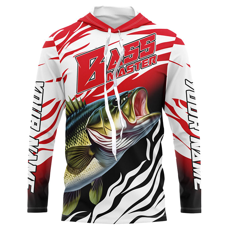 Personalized Bass master Fishing, Largemouth Bass Long sleeve performance Fishing