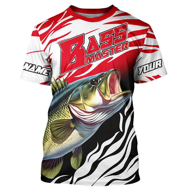 Personalized Bass master Fishing, Largemouth Bass Long sleeve performance Fishing