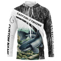 Gray Camo Custom Catfish Fishing Long Sleeve Fishing, Catfish Fishing