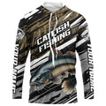 Catfish Fishing Custom Long Sleeve Tournament Fishing, Catfish Fishing Grass Camo