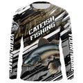 Catfish Fishing Custom Long Sleeve Tournament Fishing, Catfish Fishing Grass Camo