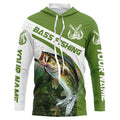 Custom Bass Fishing Long Sleeve Tournament Fishing, Bass Performance Fishing | Green