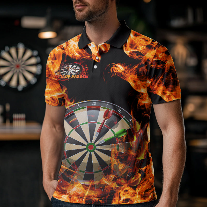 Fire Flame Dartboard Custom Dart Quarter-Zip, Dart Dart Team League