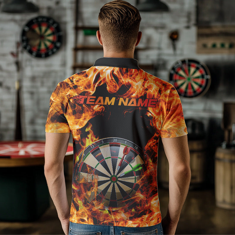Fire Flame Dartboard Custom Dart Quarter-Zip, Dart Dart Team League